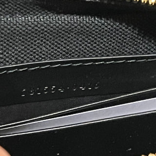 GUCCI Black Super Mini Pochette Black GG Embossed Leather Crossbody Bag
