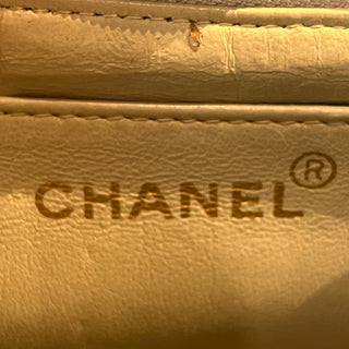 CHANEL Vintage Classic Top Handle Flap Bag Quilted Lambskin Medium