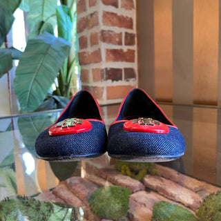 TORY BURCH Denim Ballet Flats SZ11