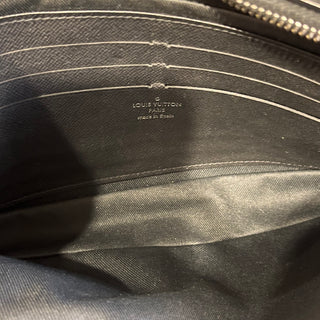 LOUIS VUITTON Damier Graphite Canvas Black Wristlet Pouch