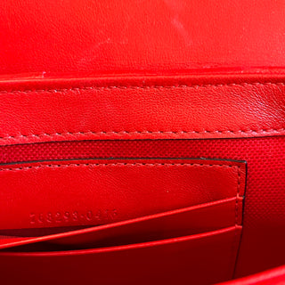 GUCCI GG Marmont Mini Red Matelassé Double G Studs Torchon Shoulder Bag