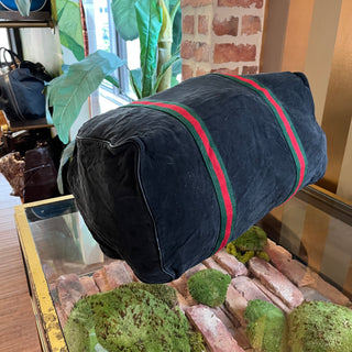 GUCCI Black Suede Duffle Bag