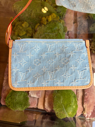 LOUIS VUITTON Denim Carryall PM W/ Pouch