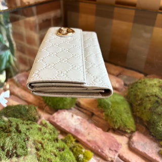 GUCCI White Britt Wallet