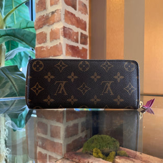 LOUIS VUITTON Clemence LV Monogram Brown Coated Canvas  Wallet