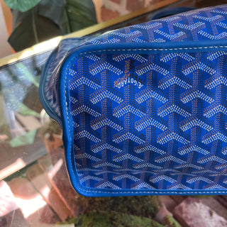 GOYARD Anjou PM Blue Goyardine Canvas Reversible Tote