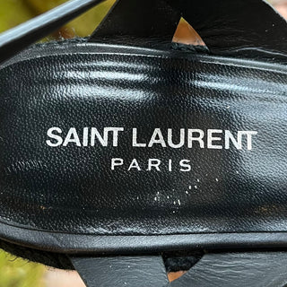 SAINT LAURENT Black Tribute Espadrilles SZ 40 (US 10)