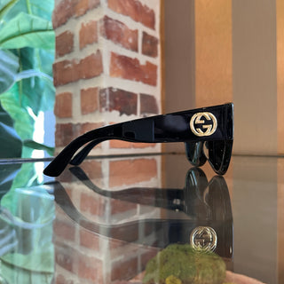 GUCCI GG142SAN Black Acetate Square Sunnies