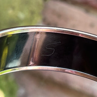 HERMES Wide Cachemire de Tamara Print Enamel Bangle