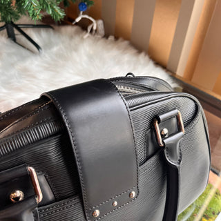 LOUIS VUITTON Bowling Montaigne GM Black Epi Leather Satchel Bag