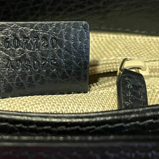 GUCCI Dollar Black Calfskin Interlocking G Crossbody Bag