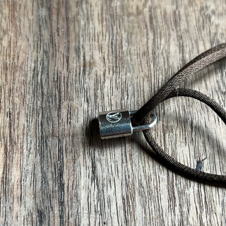LOUIS VUITTON x Virgil Abloh Sterling Silver Brown Lockit Bracelet