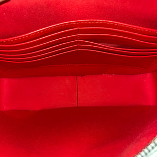 CHRISTIAN LOUBOUTIN Ruisbuddy Gray Grained Calfskin Rubber Messenger Bag
