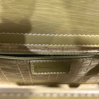 CHRISTIAN DIOR Malice Green Vintage Patent Leather Tote