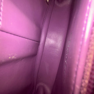 CHANEL Purple Leather Filigree Flap Bag Small