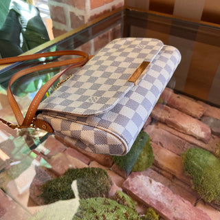 LOUIS VUITTON Favorite MM Damier Azur Canvas Crossbody