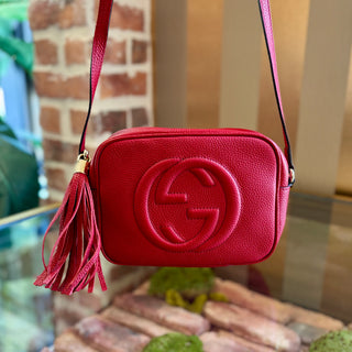 GUCCI Red Interlocking G Soho Disco Small