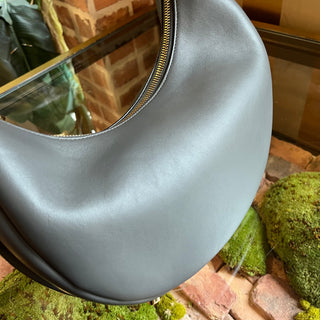 FENDI Fendigraphy Small Gray Vitello Grace Matte Antracite Hobo Bag