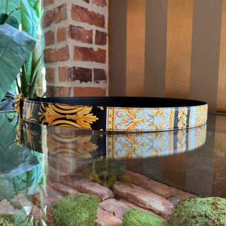 VERSACE Reversible Medusa Buckle Yellow/Black Belt SZ 130/52