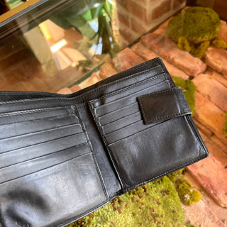 GUCCI Vintage Black Canvas Bifold Wallet