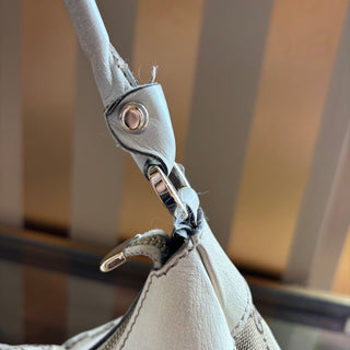 GUCCI White GG Canvas Medium Abbey Tote Bag
