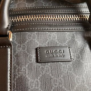 GUCCI Appia Large GG Supreme Monogram Calfskin Web Soft Duffle Bag