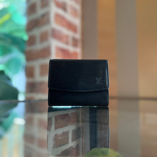 LOUIS VUITTON Elise Black Epi Leather Wallet