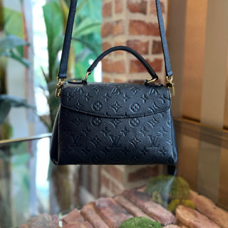 LOUIS VUITTON Georges BB Black Empreinte Leather Top Handle Bag