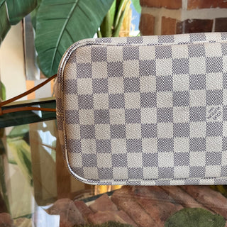 LOUIS VUITTON Neverfull MM Damier Azur Canvas Tote Bag