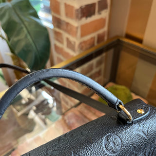 LOUIS VUITTON Georges BB Black Empreinte Leather Top Handle Bag