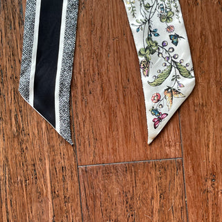 DIOR Mitzvah Multicolor Butterfly Floral Print Scarf