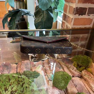 LOUIS VUITTON Felicie Pochette Brown Monogram Canvas Crossbody