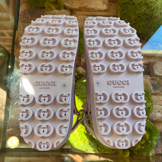 GUCCI Horsebit Purple Rubber Platform Sandals SZ 39 (US 9)