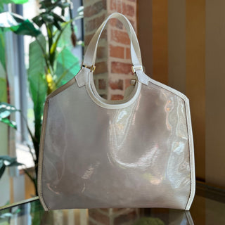 LOUIS VUITTON Lagoon Bay GM White Vinyl Epi Plage Leather Tote Bag