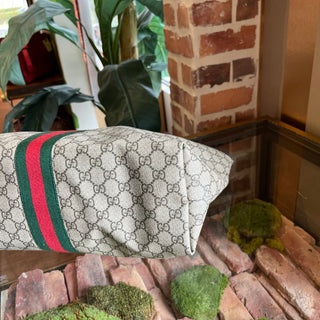 GUCCI Ophidia Medium Beige Brown GG Supreme Canvas Tote