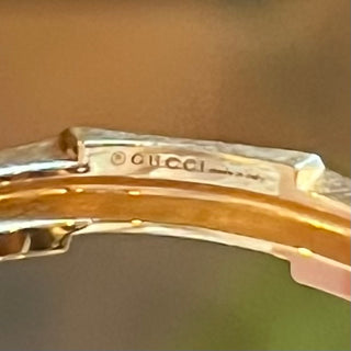 GUCCI 18K Yellow Gold Link To Love Ring SZ 17