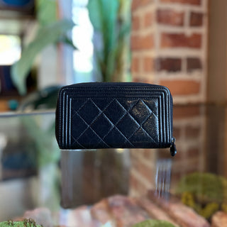 CHANEL Boy Glazed Calfskin Wallet