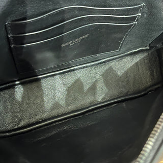 SAINT LAURENT Mini Lou Camera Bag Black Monochrome Matelassé Calfskin Leather Crossbody Bag