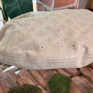 LOUIS VUITTON Limited Edition Onatah GM White Mahina Leather Bag