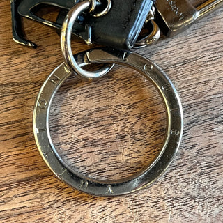 LOUIS VUITTON LV Shadow Dragonne Black Leather Key Holder