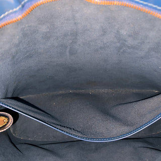 LOUIS VUITTON Lussac Shoulder Bag in Toledo Blue Epi Leather