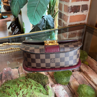 LOUIS VUITTON Wight Damier Ebene Bordeaux Canvas Shoulder Bag