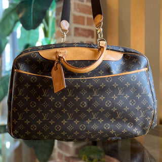 LOUIS VUITTON Alize 24 Heures Brown Monogram Canvas Soft Suitcase