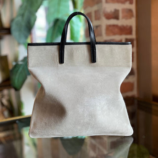 LOEWE Anagram Gray Suede Tote