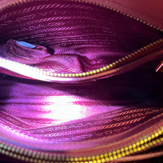 PRADA Promenade Pink Saffiano Lux Dome Top Handle