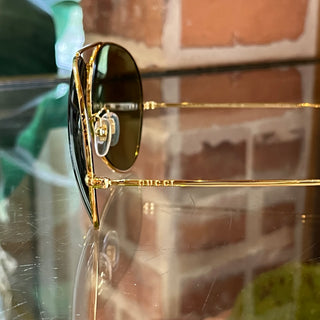 GUCCI GG1481S Gold-Tone Metal Aviator Sunglasses