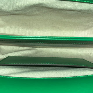 GUCCI Slim Chain Large Green Calfskin GG Matelasse Shoulder Bag