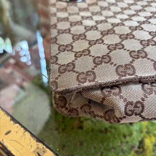 GUCCI Beige GG Canvas Orange Eclipse Crossbody