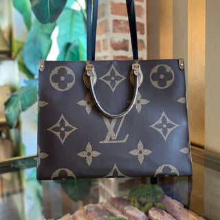 LOUIS VUITTON OnTheGo GM Brown Giant Reverse Monogram Tote Bag