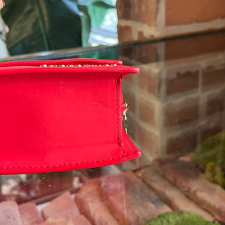 JACQUEMUS Le Chiquito Red Rubberized Calfskin Leather Top Handle
